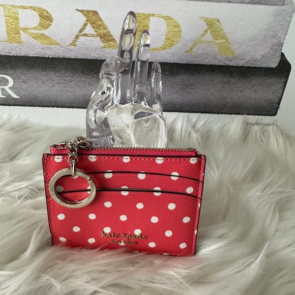 ✨HOST PICK✨ NWOT Kate Spade Spencer Dots Zip Coin Card Case - Picture 9 of 11